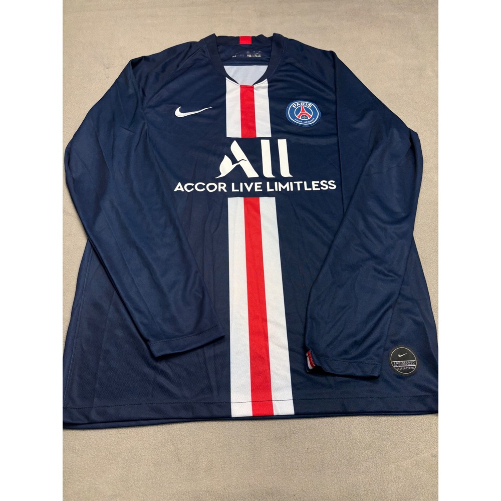 Nike Paris Saint-Germain PSG Long Sleeve Jersey Navy Blue XL 724614-100